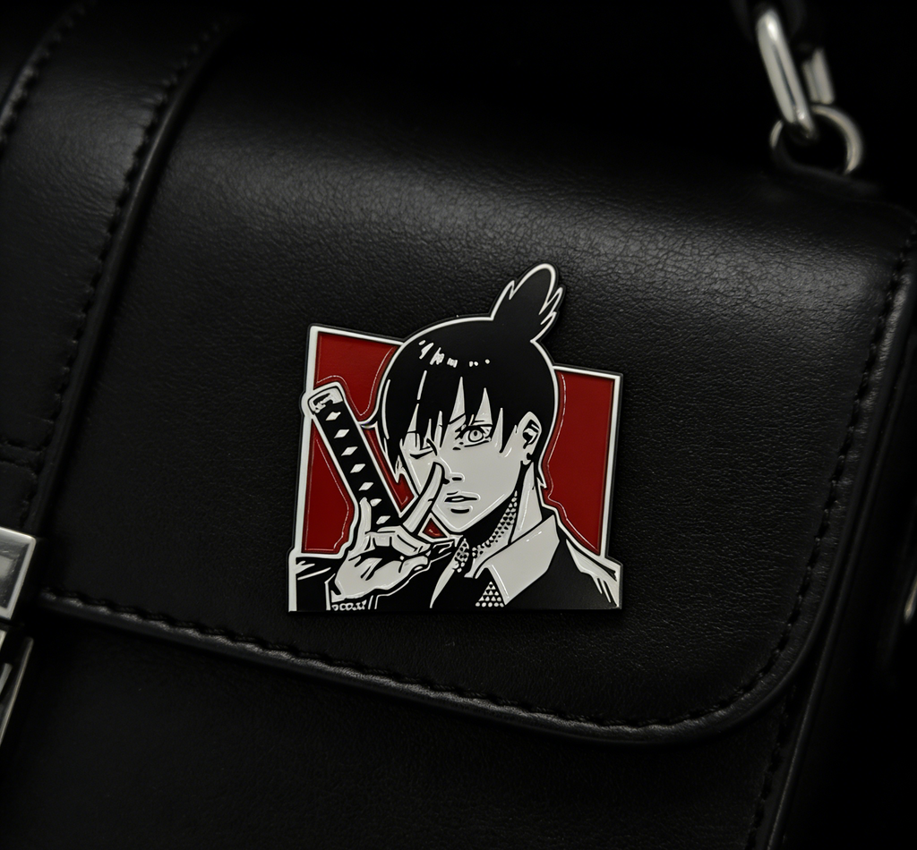 Chainsaw Man Aki Black and White Pin