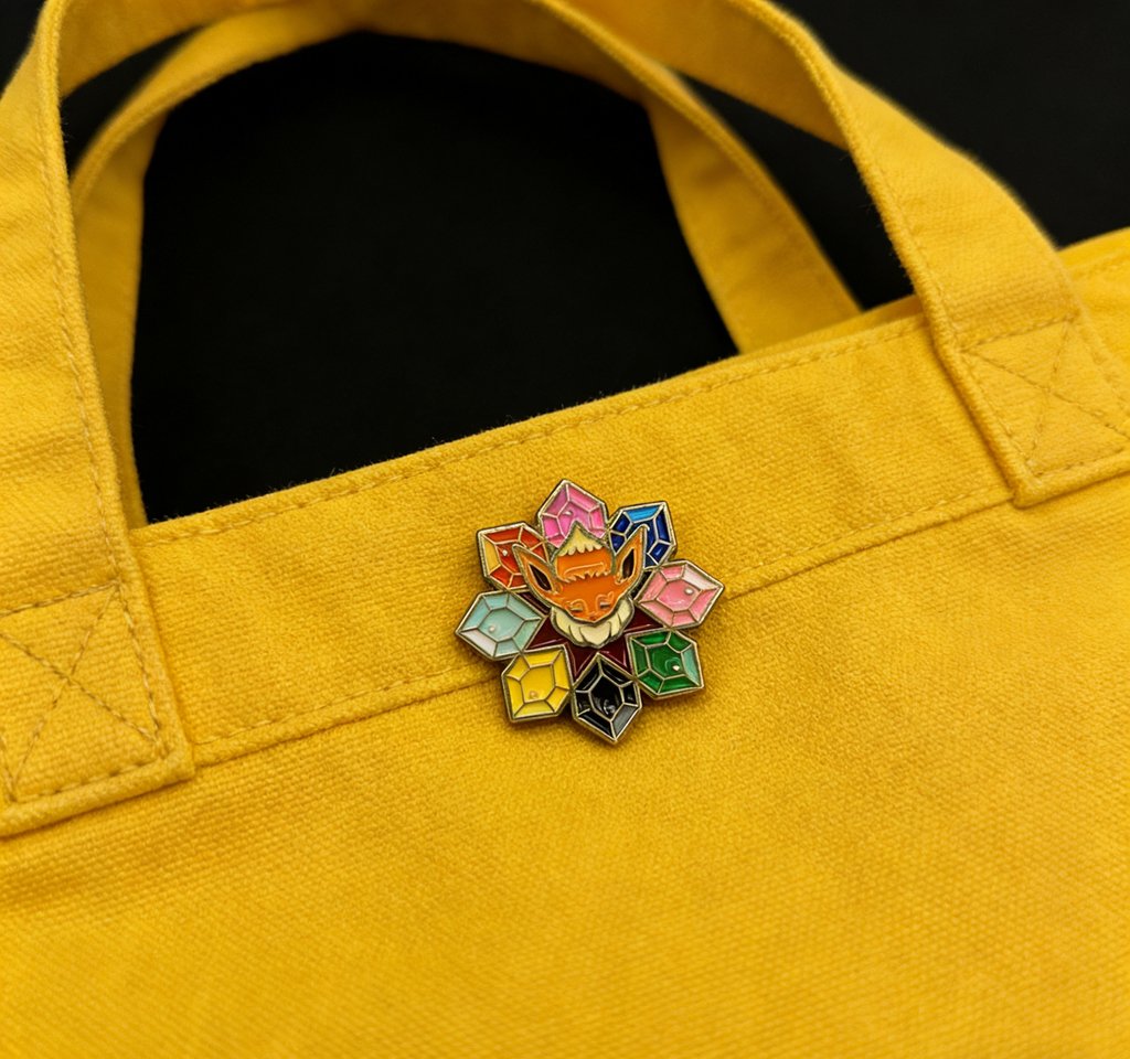 Pokemon Eevee and the Evolution Stones Pin