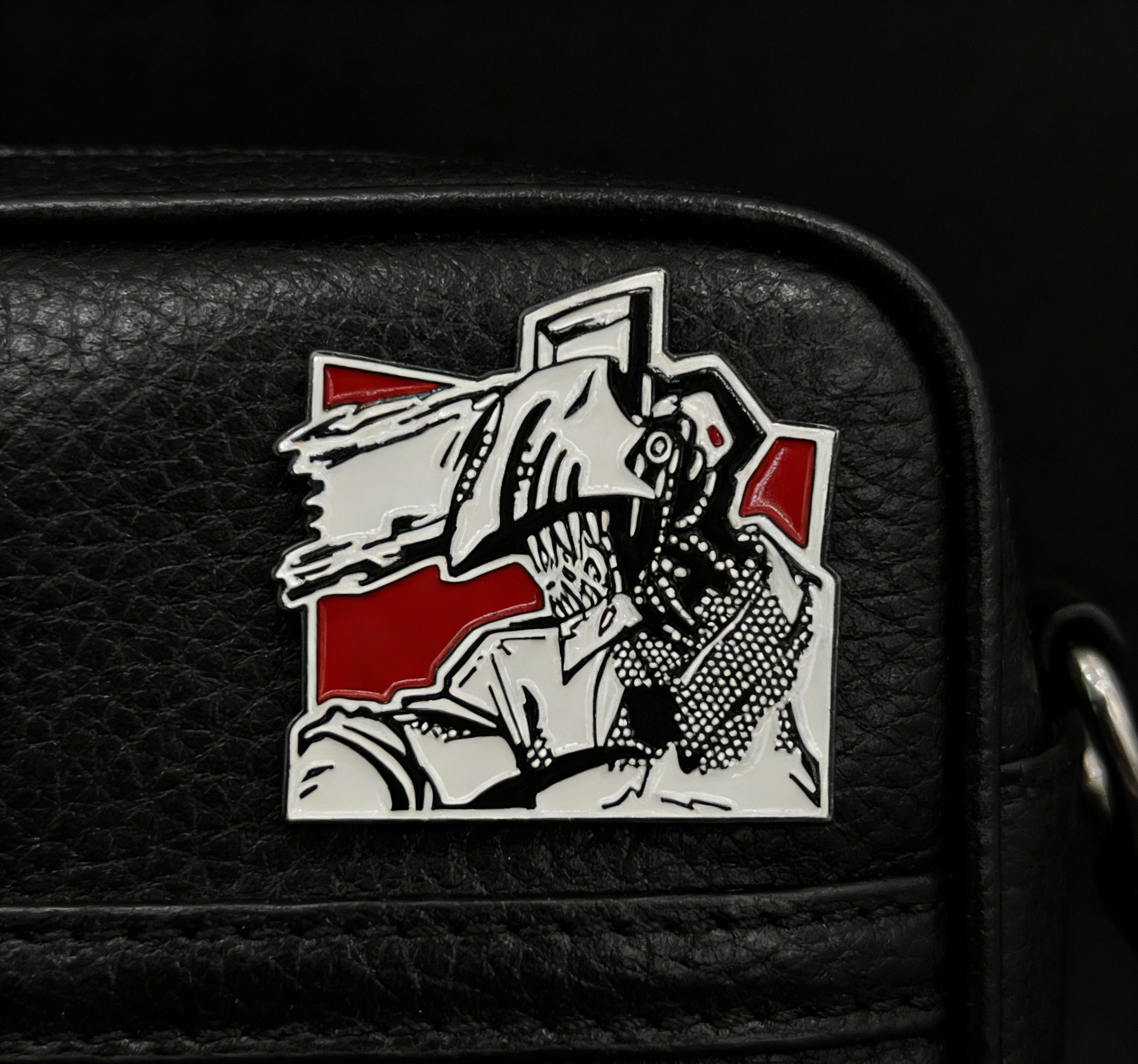Chainsaw Man Chainsaw Black and White Pin