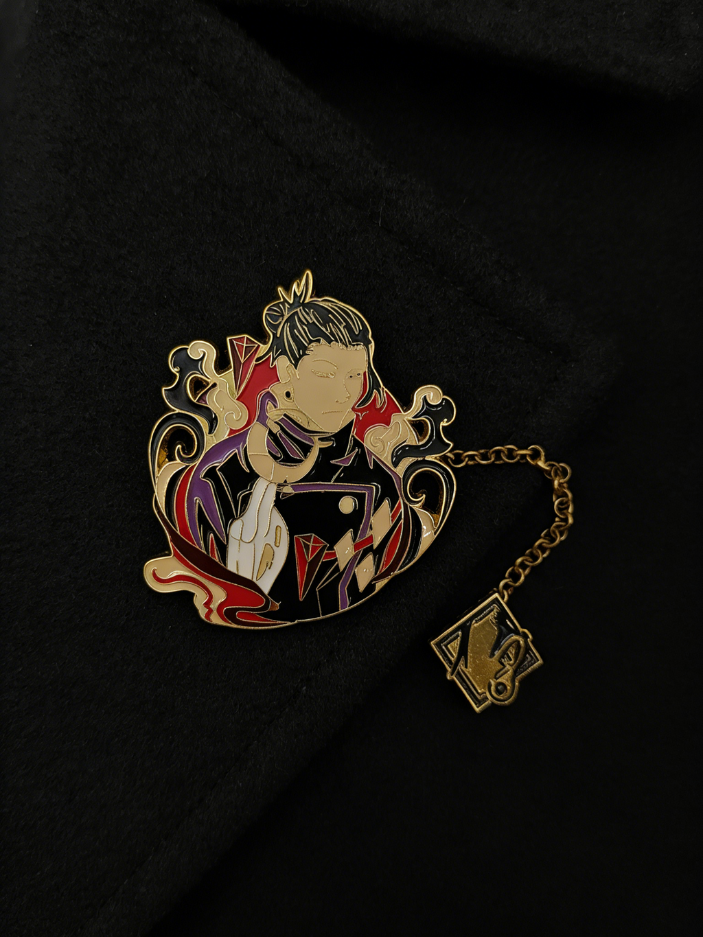 Jujutsu Kaizen Suguru Pin with Chain