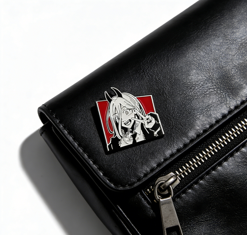 Chainsaw Man Power Black and White Pin