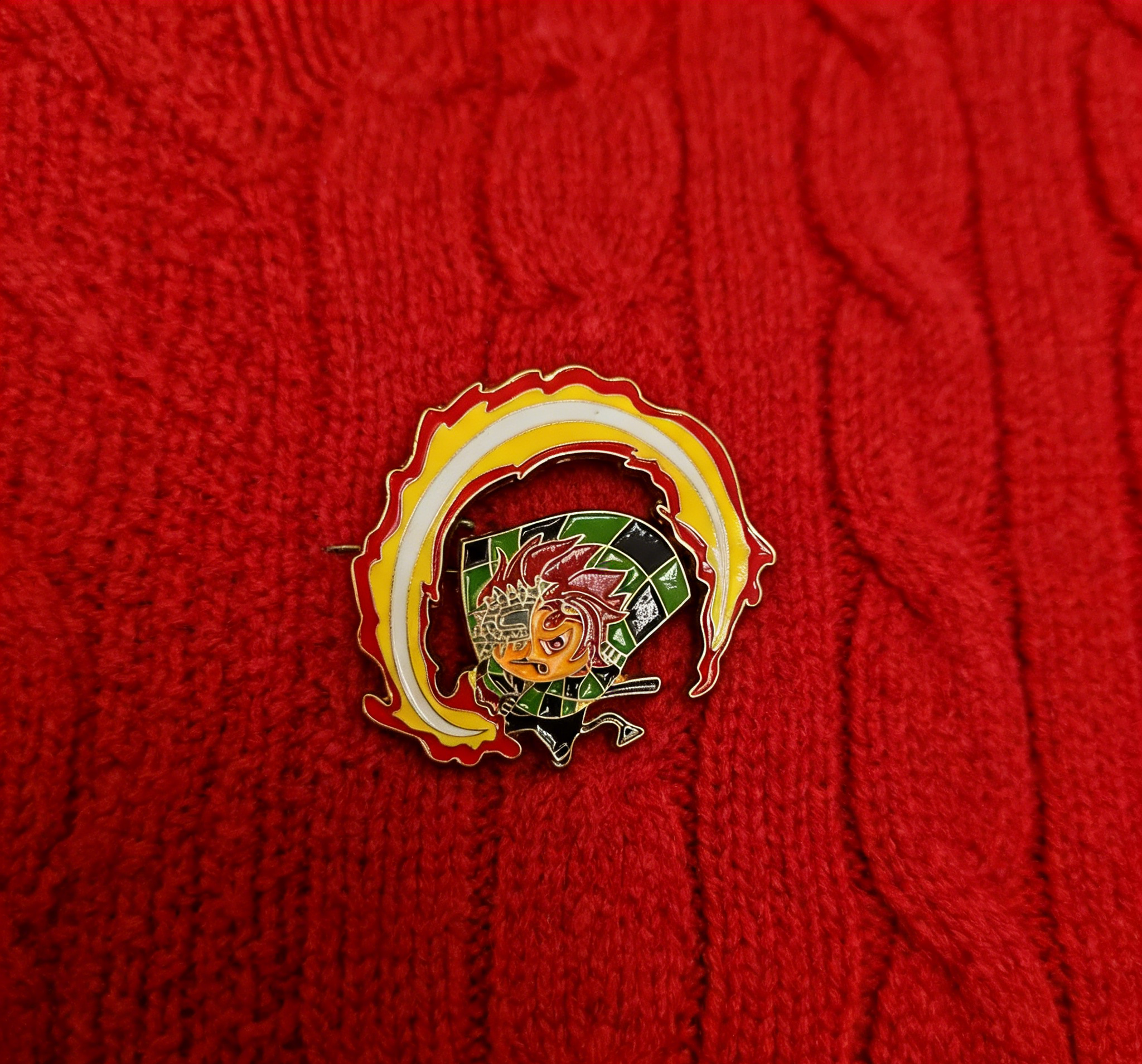 Demon Slayer / Chainsaw Man Chainsaw Man / Demon Slayer Crossover Tanjiro x Pochita Pin