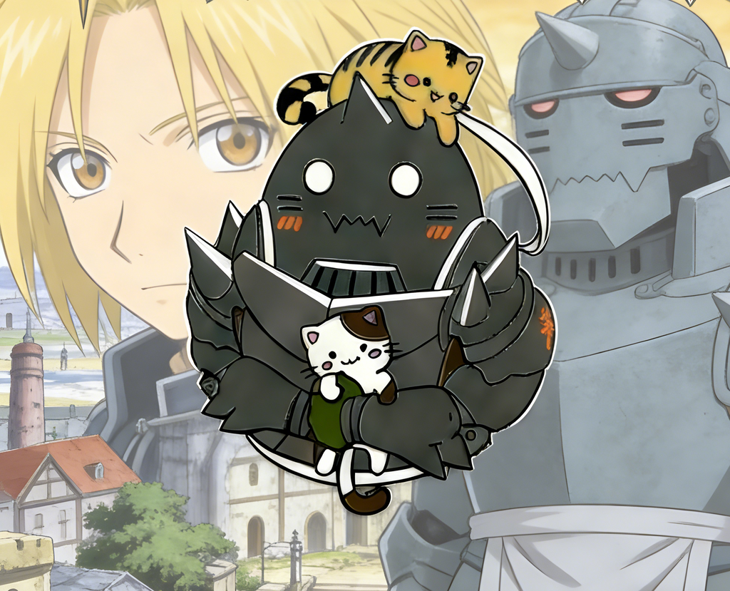 Full Metal Alchemist Alphonse with cats Pins