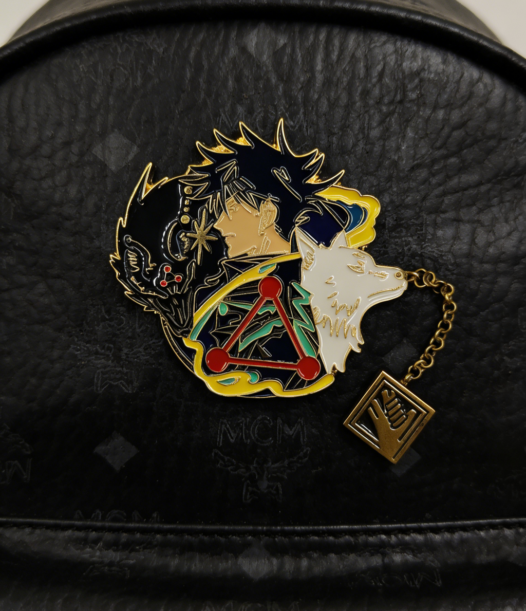 Jujutsu Kaizen Megumi X Shikigami Pin with Chain
