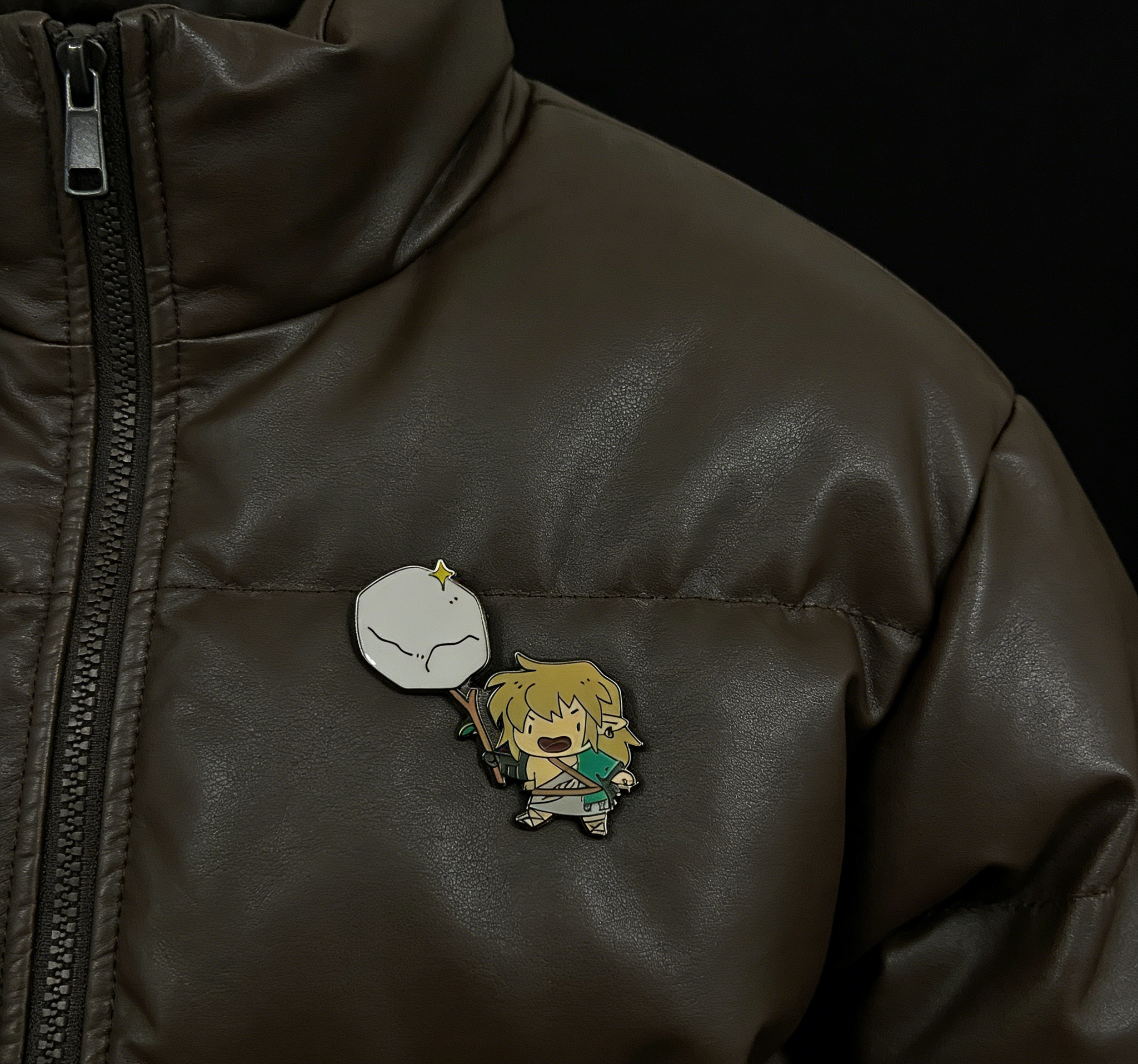 The Legend of Zelda Chibi Link and Rock Pin