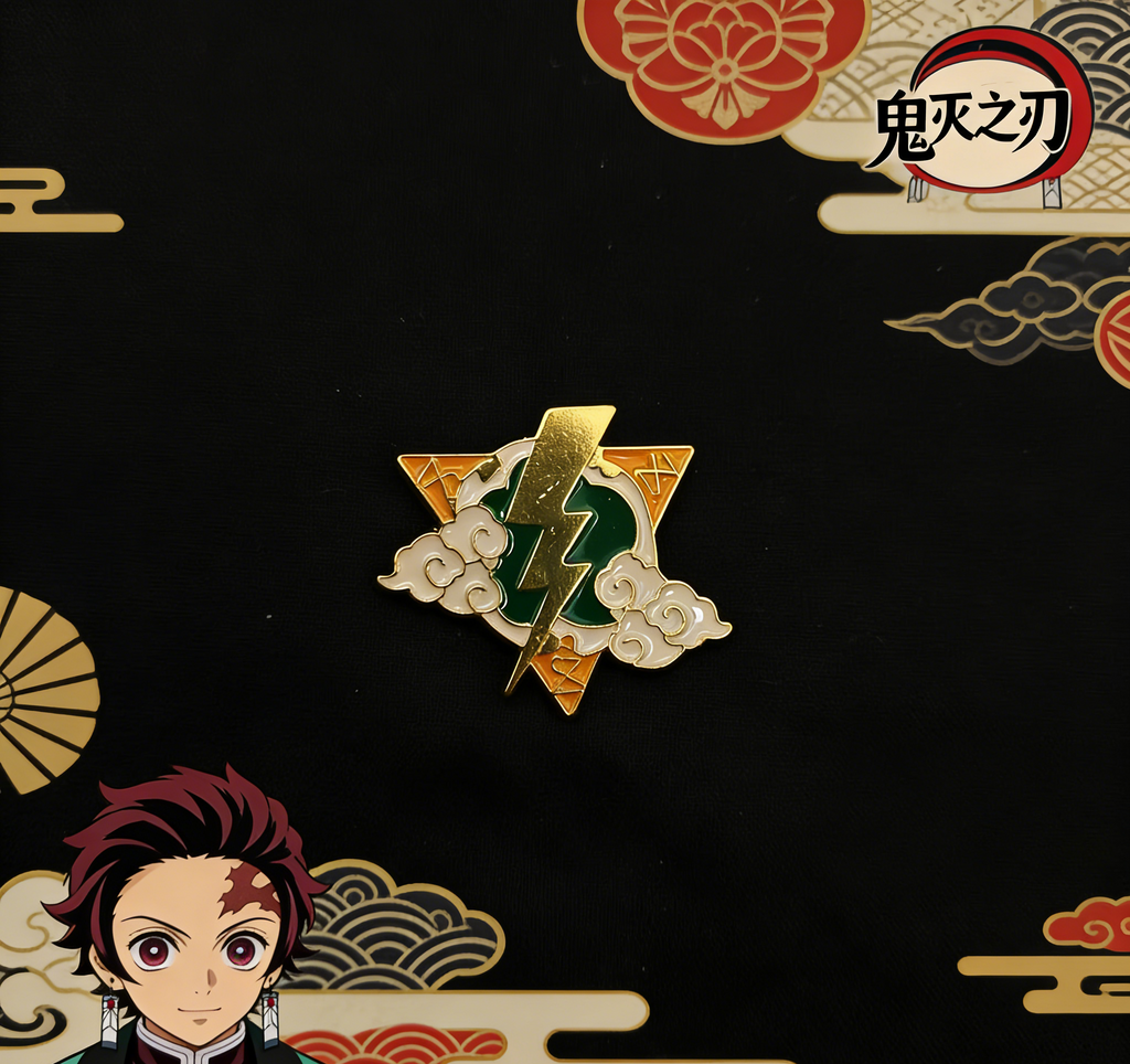 Demon Slayer Zenitsu Logo Pin