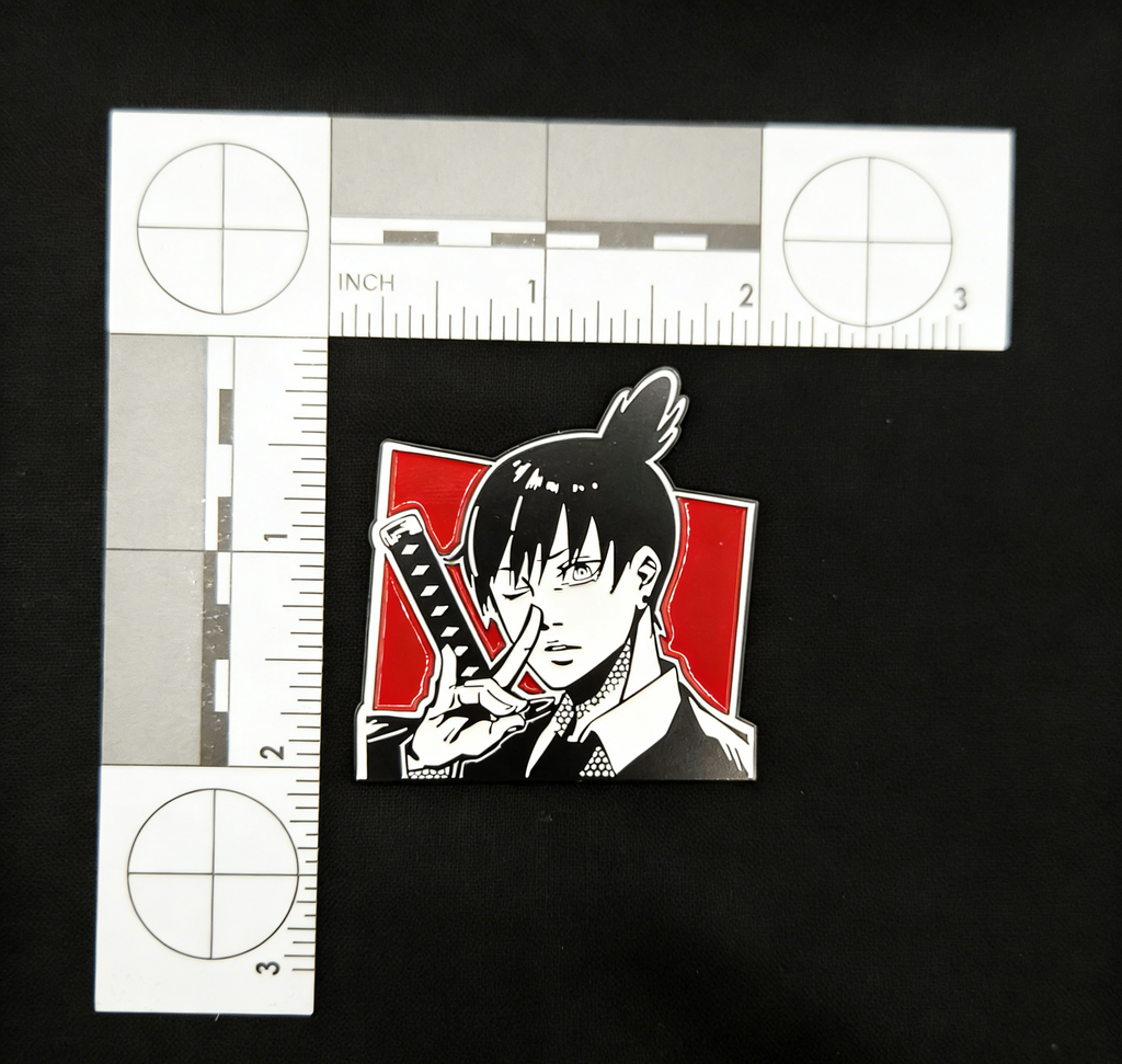 Chainsaw Man Aki Black and White Pin