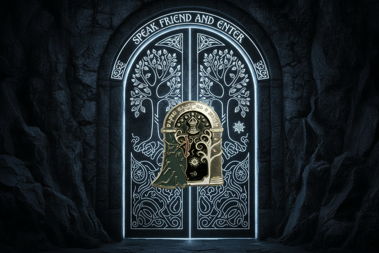Lord of the Rings Gandalf and the Door to Moria