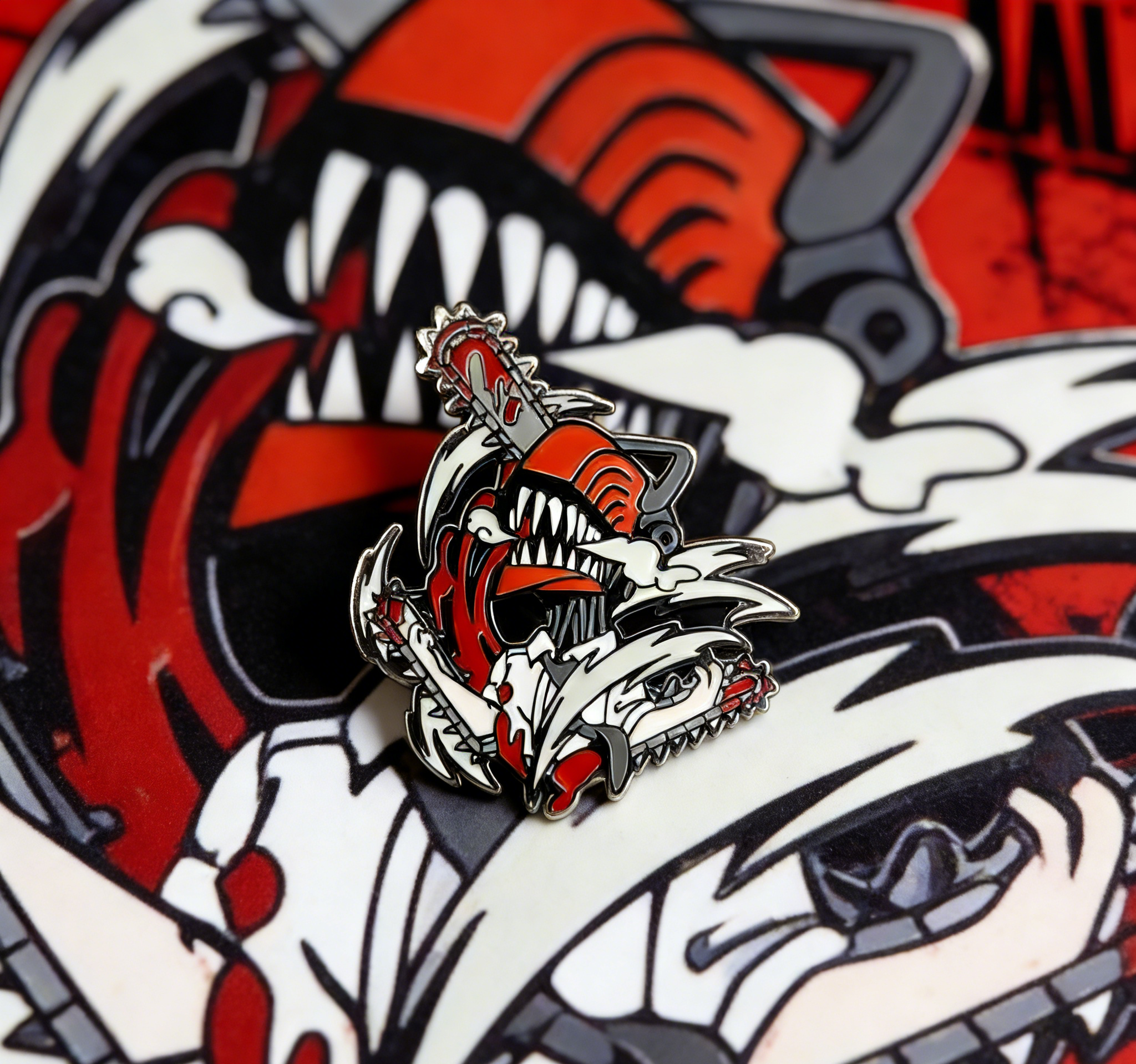 Chainsaw Man Chainsaw Print Pin