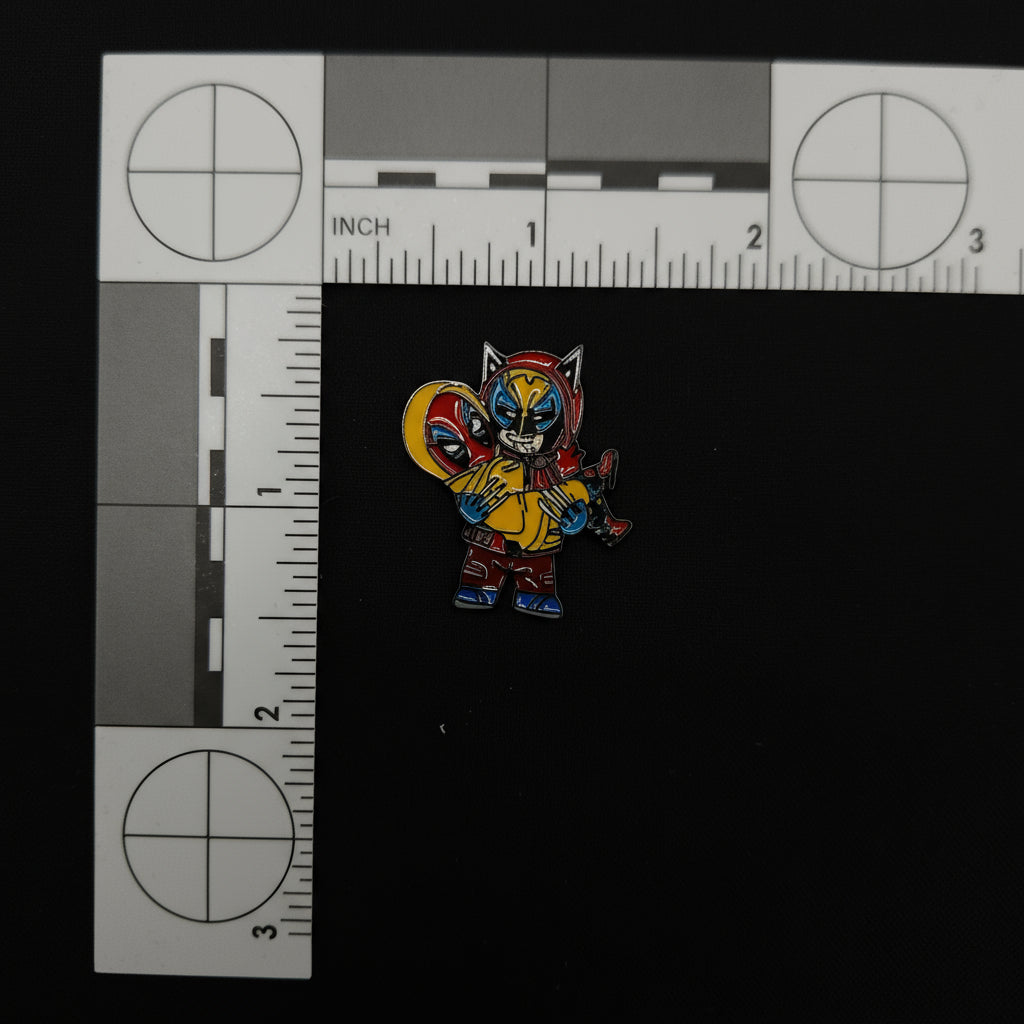 Marvel Wolverine Carrying Deadpool Pin