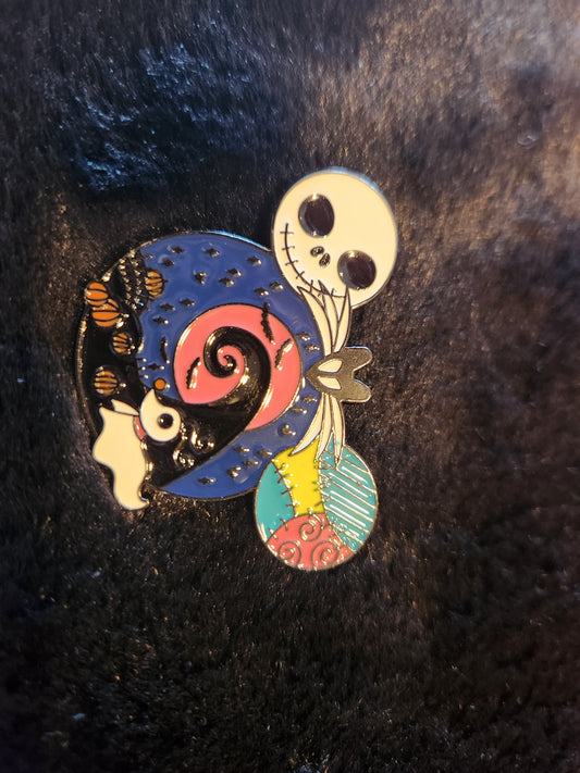 Nightmare Before Christmas Jack and Zero pin