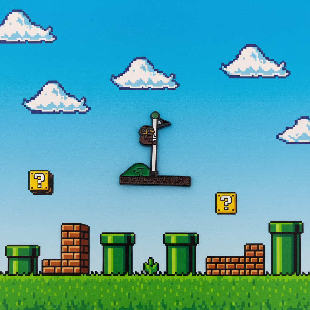 Super Mario Bros. Mario on the Flag Pole Pin