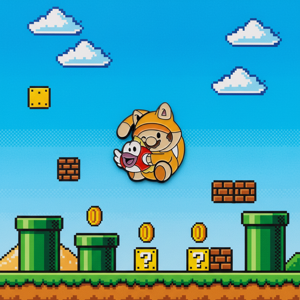 Super Mario Bros. Tanuki Suit Mario Pin