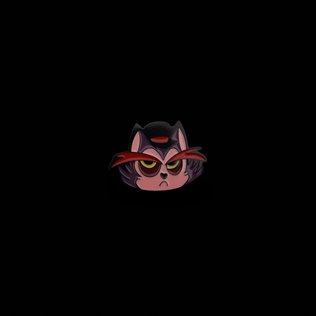 Hazbin Hotel Husk Face Pin