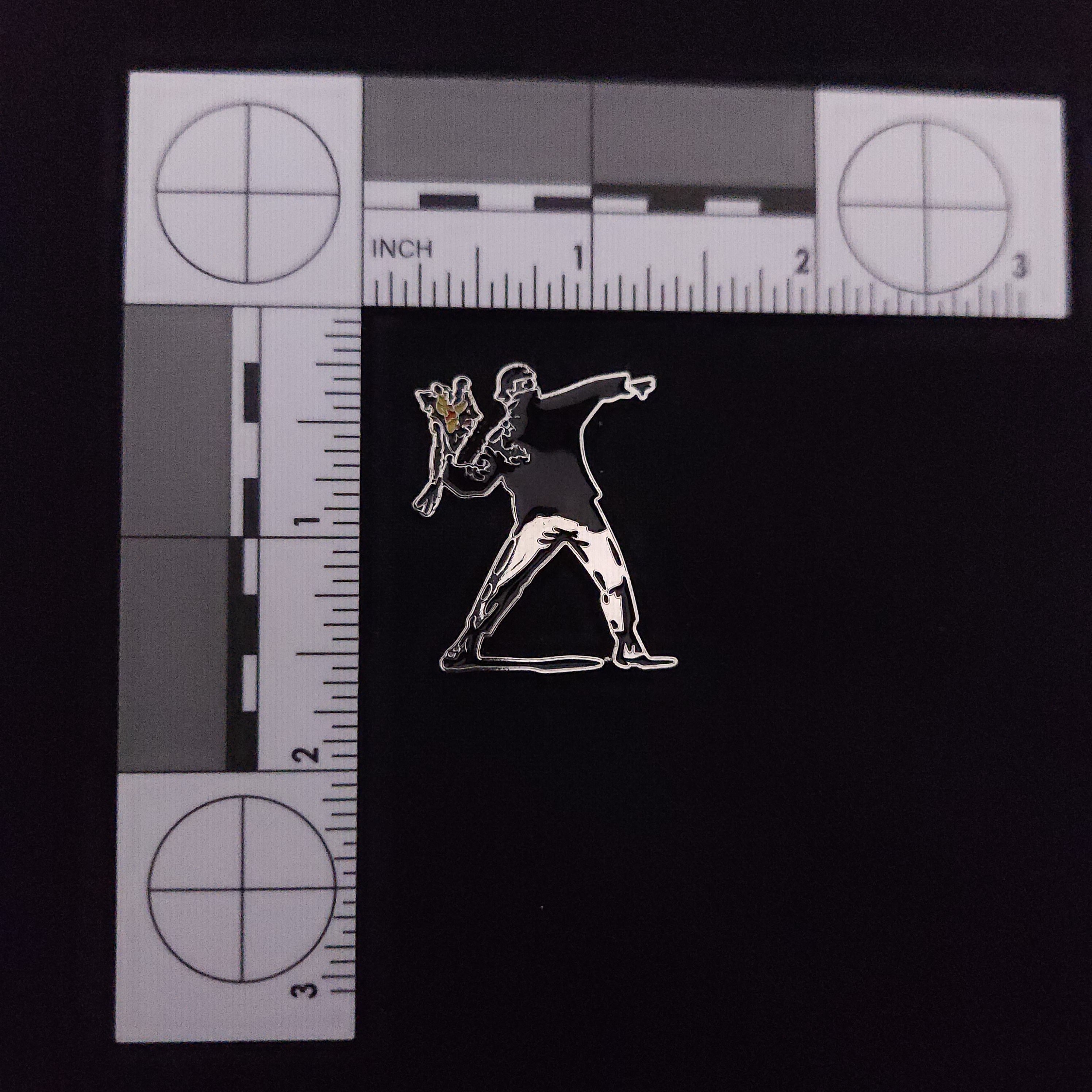 Bansky the Flower Thrower Pin