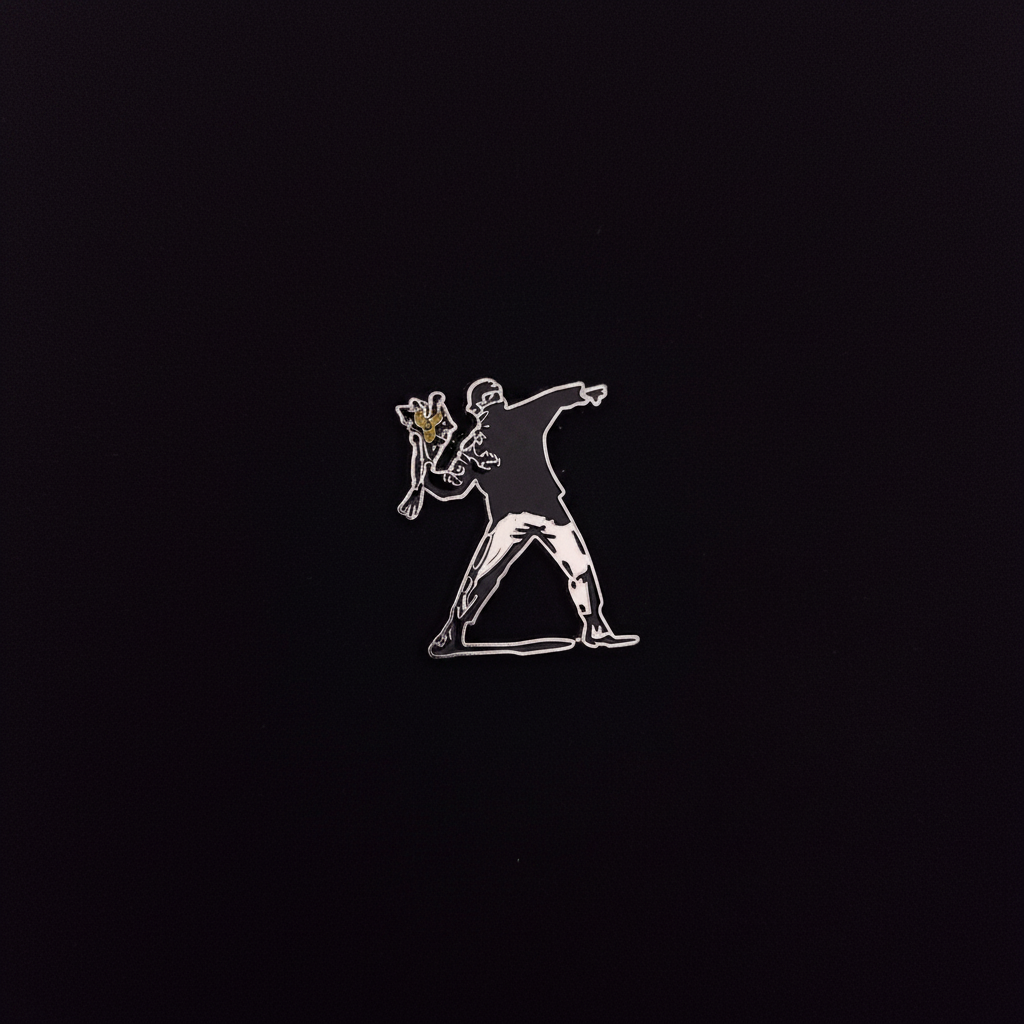 Bansky the Flower Thrower Pin