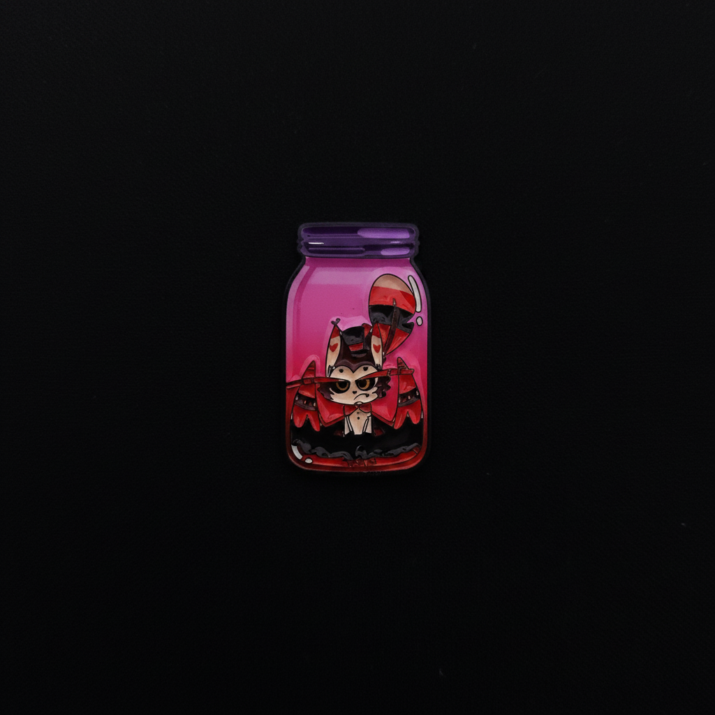 Hazbin Hotel in a Jar Pins