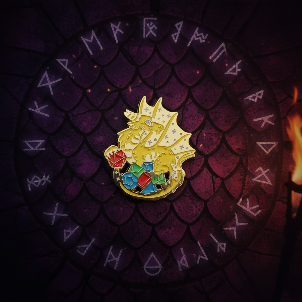 D&D Golden Dragon Pin