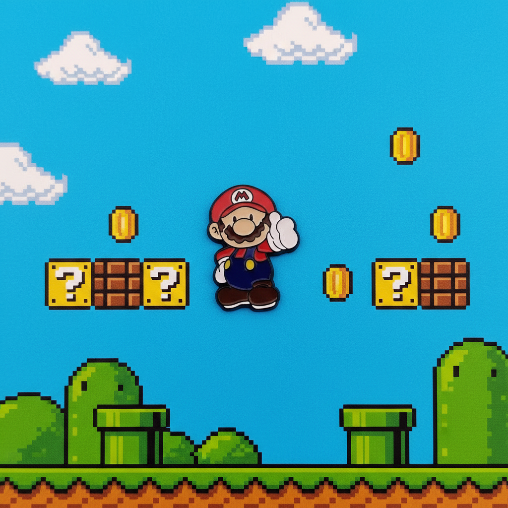 Super Mario Bros. Chibi Mario Thumbs Up Pin