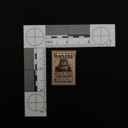 One Piece God Usopp Wanted Poster Pin