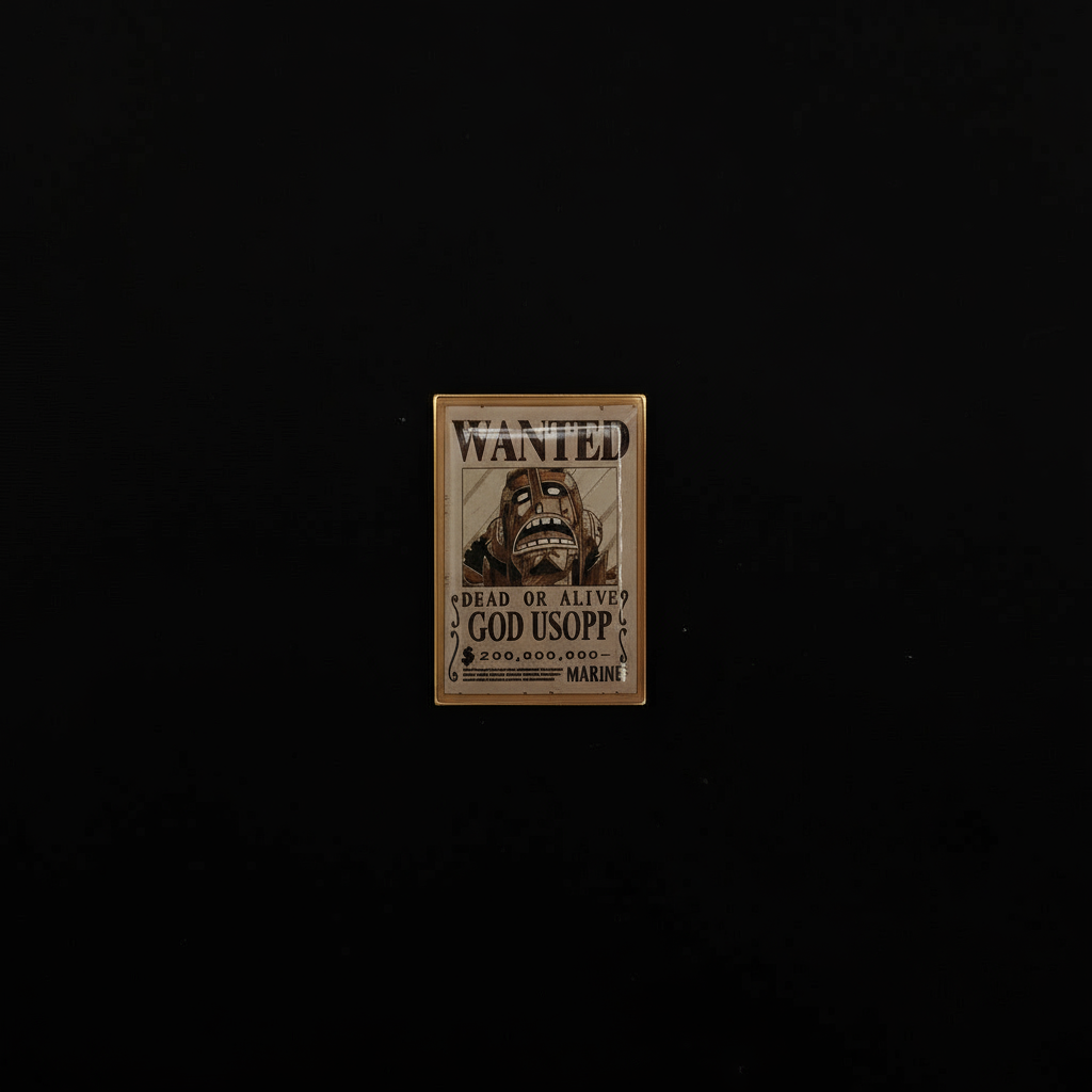 One Piece God Usopp Wanted Poster Pin