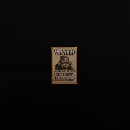 One Piece God Usopp Wanted Poster Pin