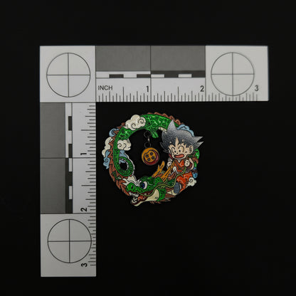 Dragon Ball Goku and Shenron with 4 Star Ball Pin