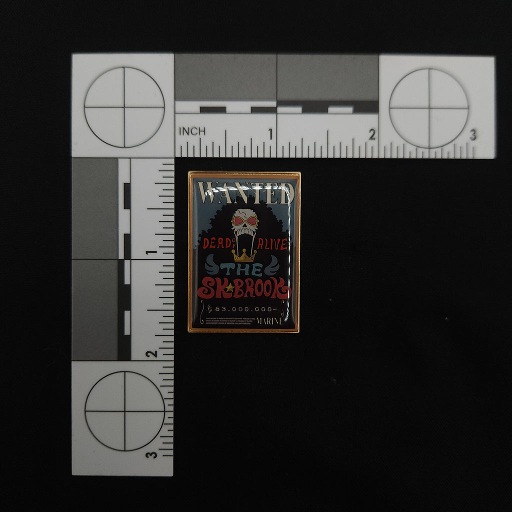 One Piece Brook Wanted Poster Pin