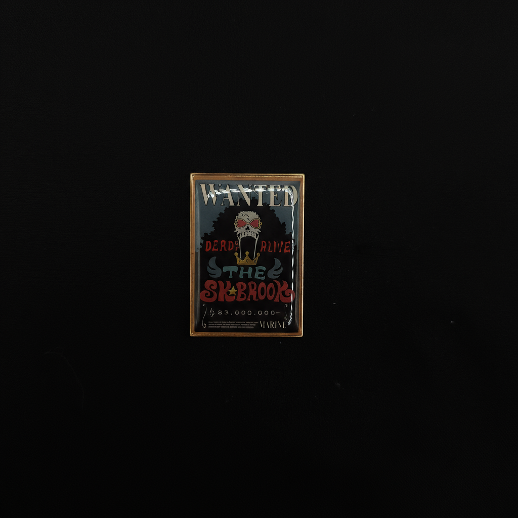 One Piece Brook Wanted Poster Pin
