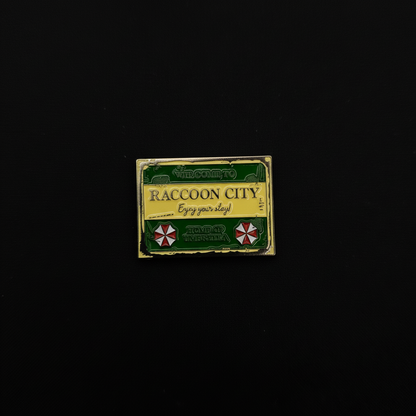 Resident Evil Raccoon City Sign Pin