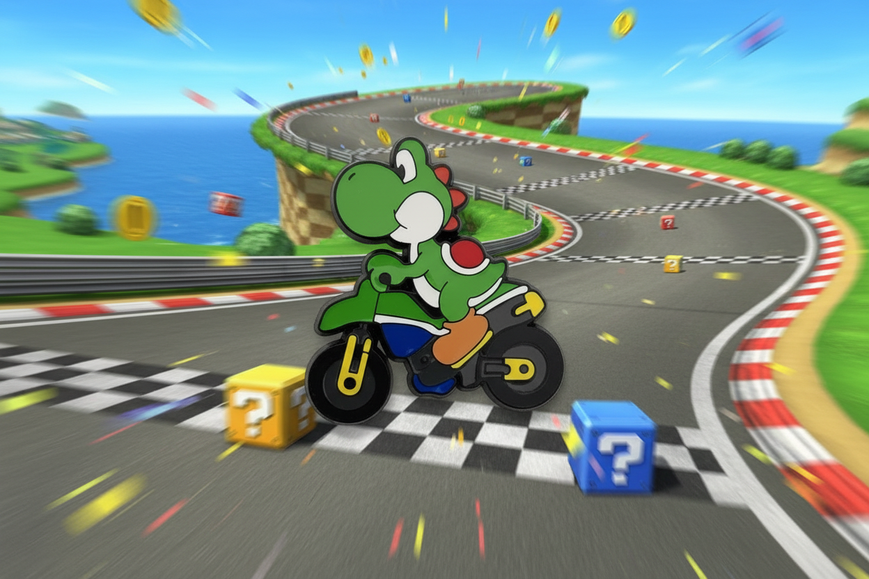 Super Mario Bros. Mario Cart Yoshi Pin