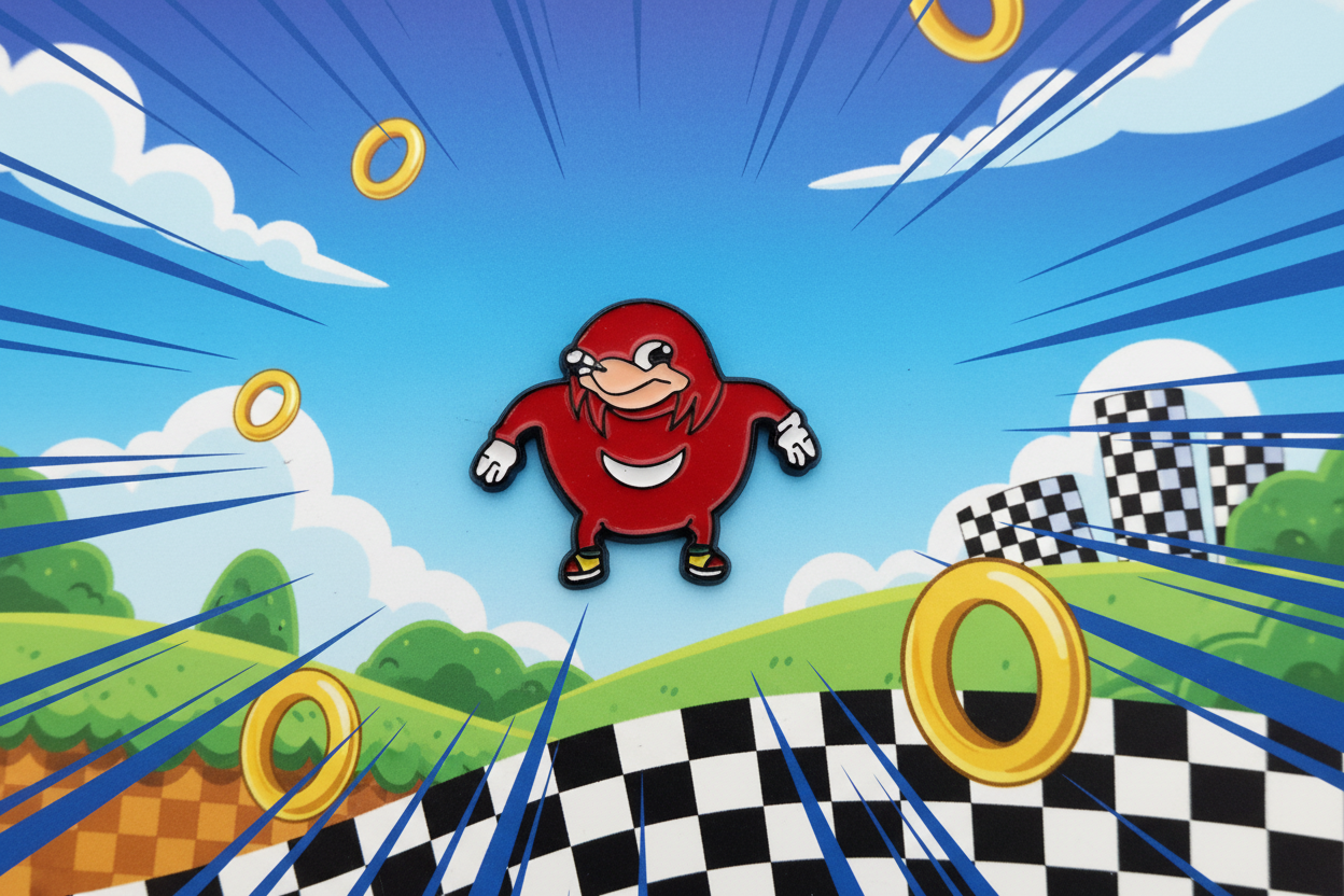 Sonic the Hedgehog Ugandan Knuckles Pin