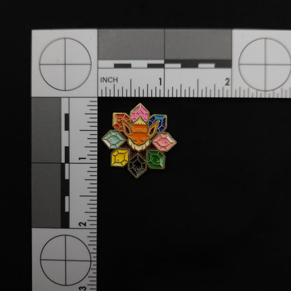 Pokemon Eevee and the Evolution Stones Pin