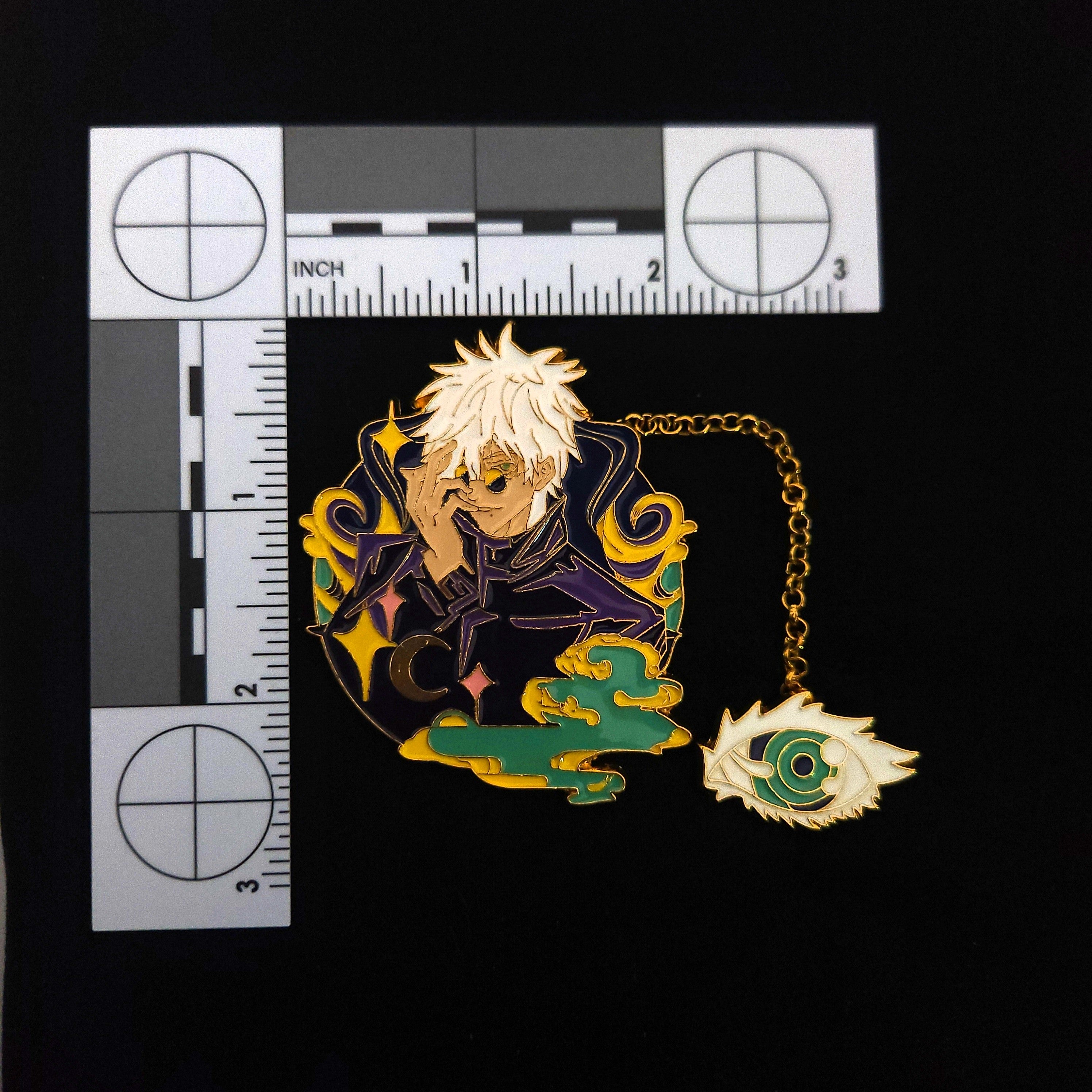 Jujutsu Kaizen Gojo Pin with Chain