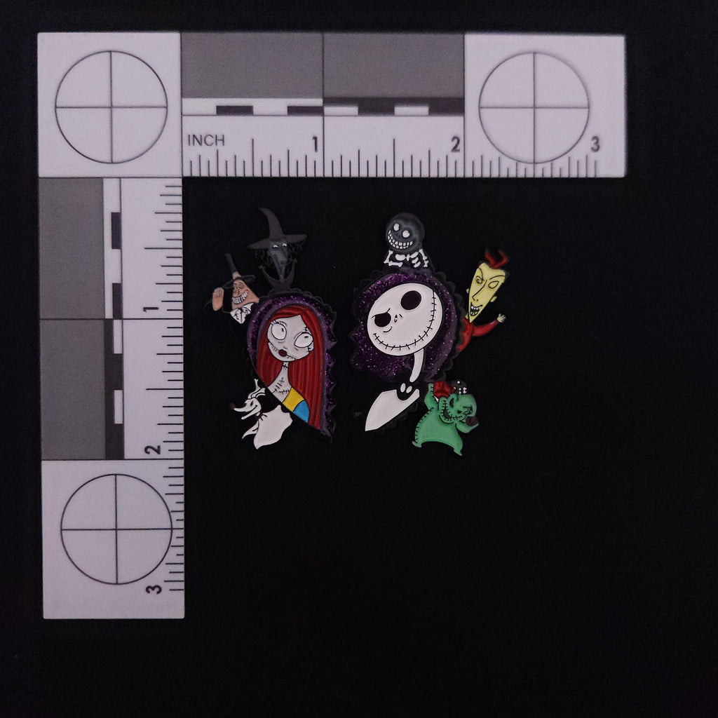Nightmare Before Christmas Jack and Sally Pin Set
