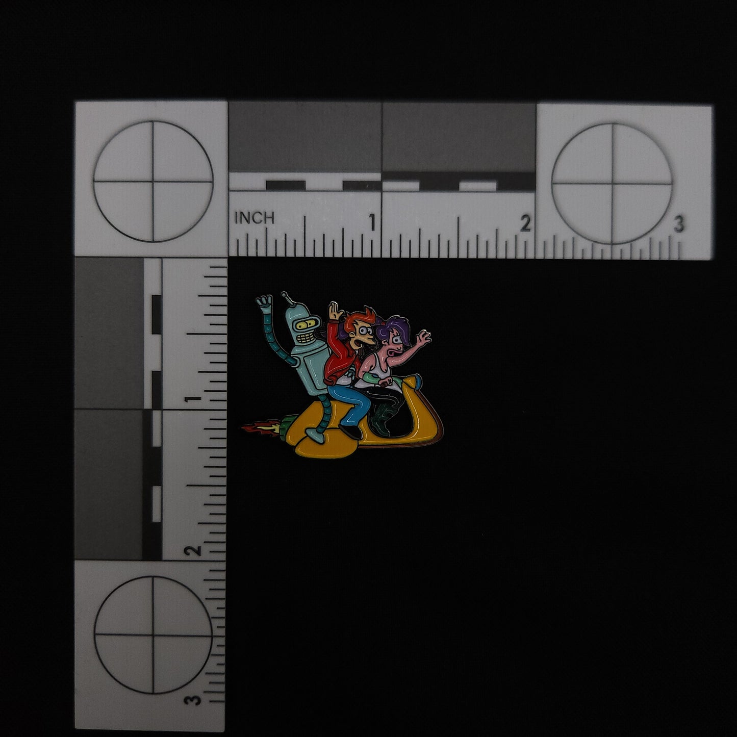 Futurama Lela Fry and Bender on Scooter  Pin