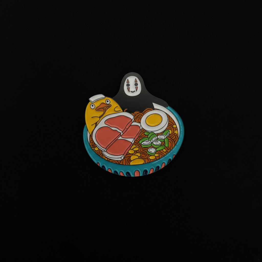 Spirited Away No-Face Ramen Bowl Pin