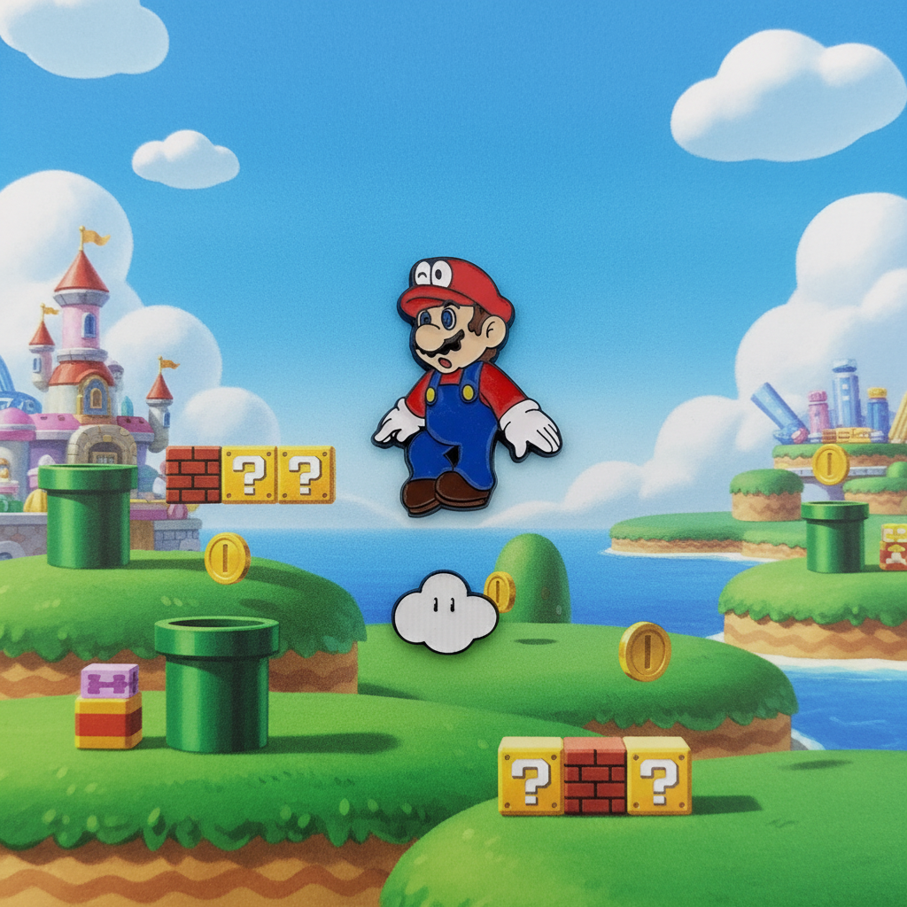 Super Mario Bros. Mario Cloud Pin