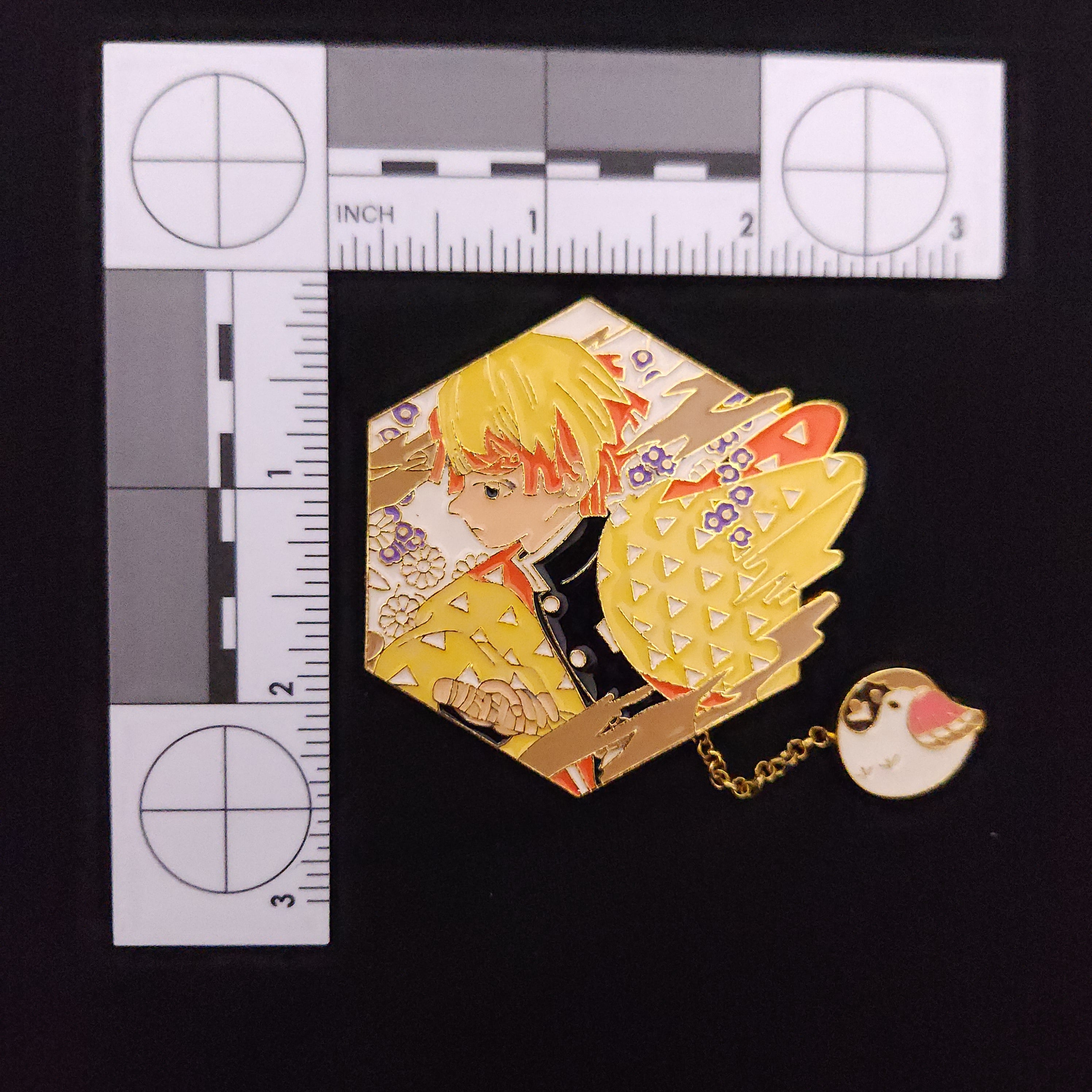 Demon Slayer Zenitsu Pin with Chain