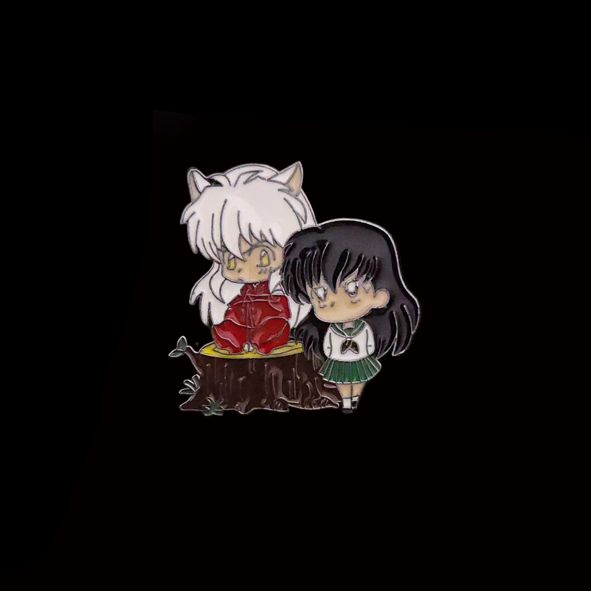 Inuyasha Chibi Inuyasha and Kagome Pins