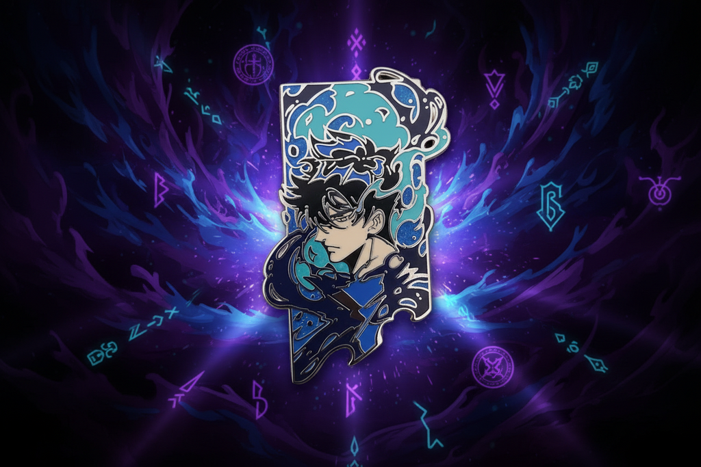 Solo Leveling Sung Jinwoo Blue Flames Pin