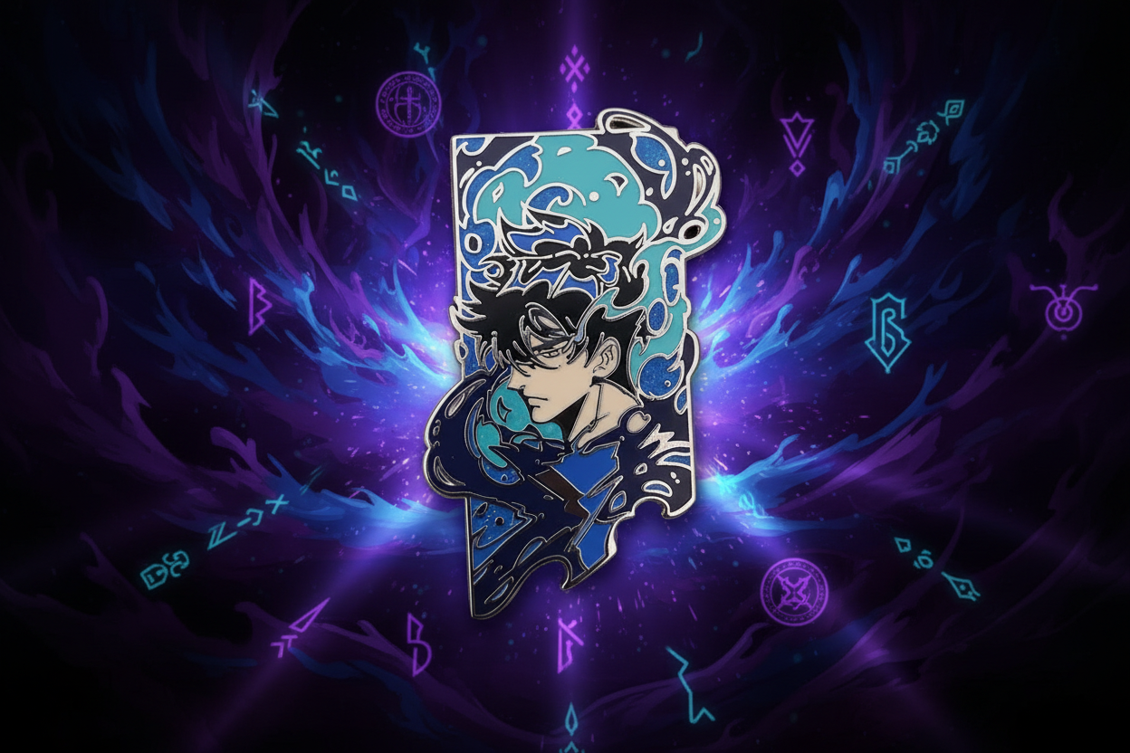 Solo Leveling Sung Jinwoo Blue Flames Pin