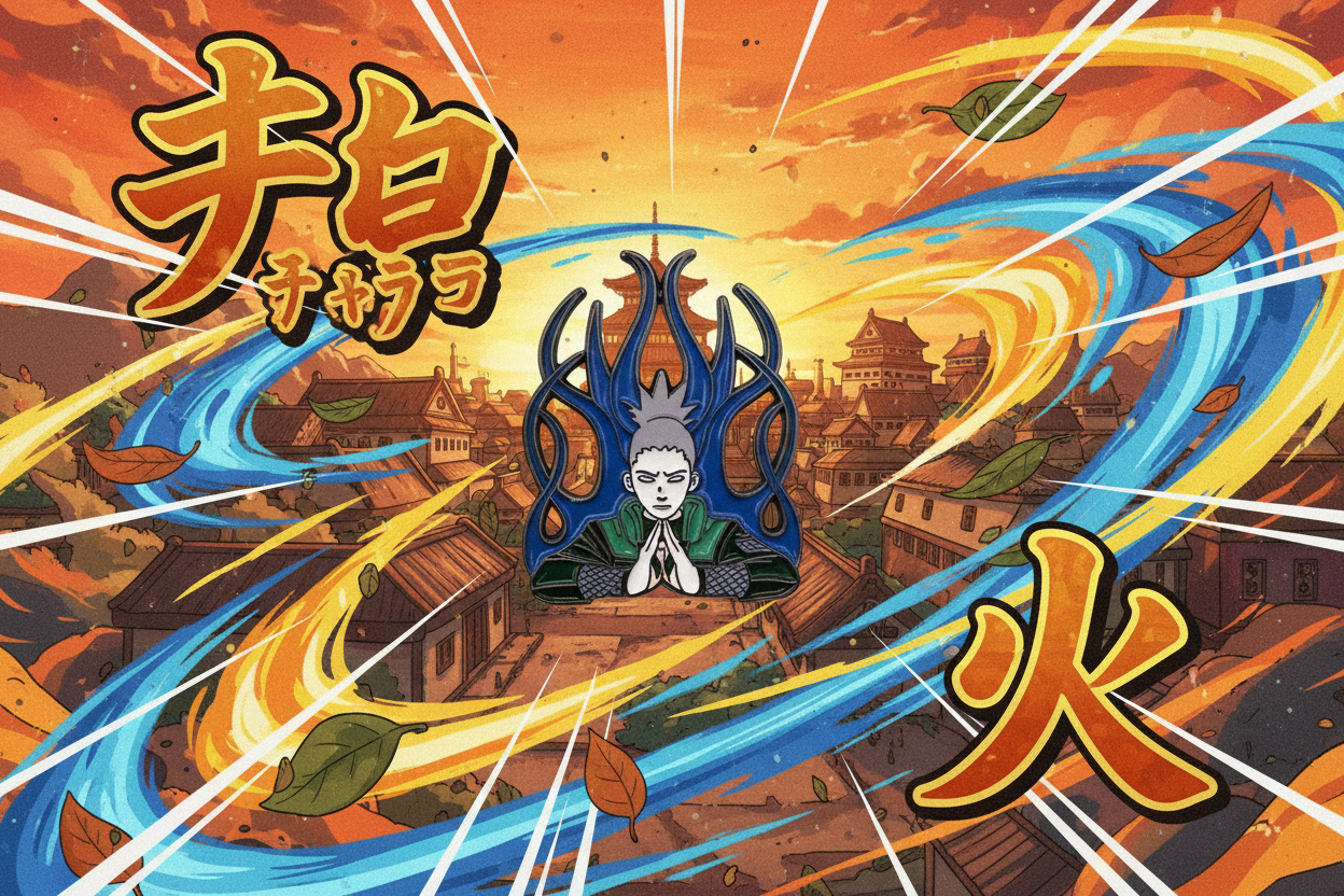 Naruto Shikamaru Colored Flames Pins