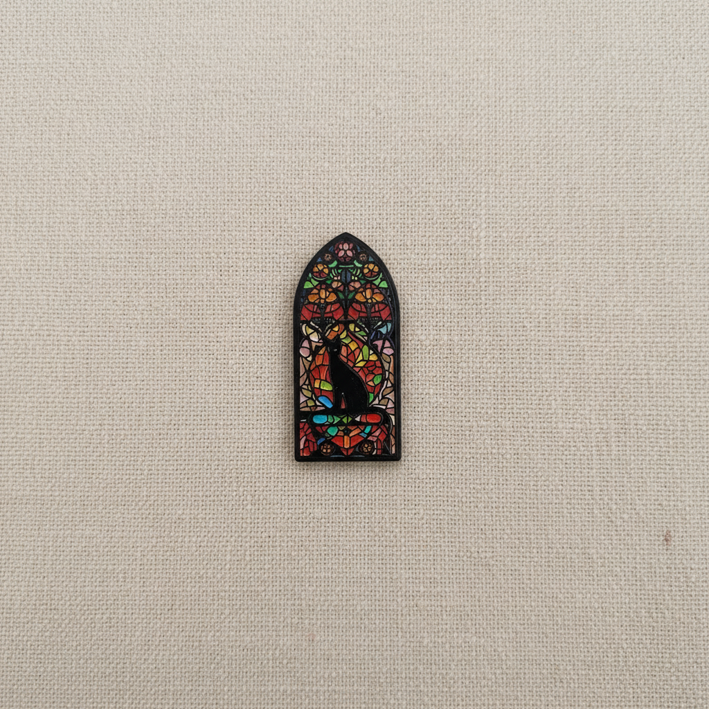 Cats Stained Glass Cat Pins