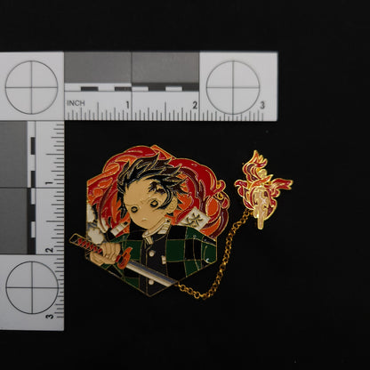 Demon Slayer Tanjiro W/ Chain Pin