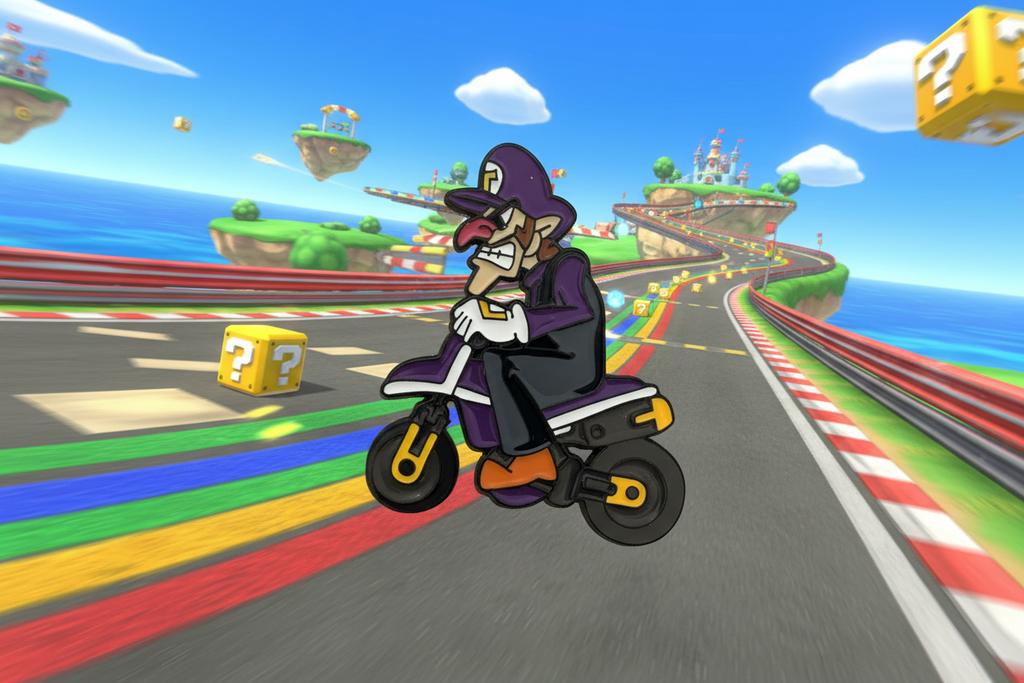 Super Mario Bros. Mario Cart Waluigi Pin