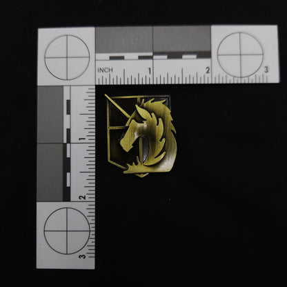 Attack on Titan Brass Military Branches Badges