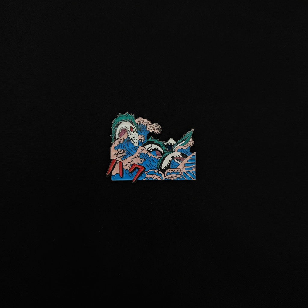 Spirited Away Haku Dragon in the Waves Pin