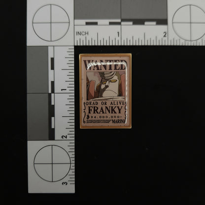 One Piece Franky Wanted Poster Pin