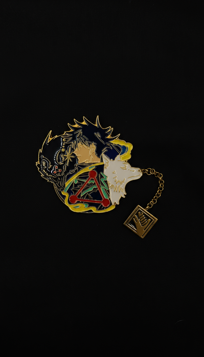 Jujutsu Kaizen Megumi X Shikigami Pin with Chain
